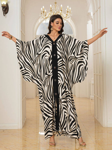 Zebra Print Glam Kaftan