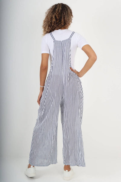 Italian Stripe Cotton Jumpsuit