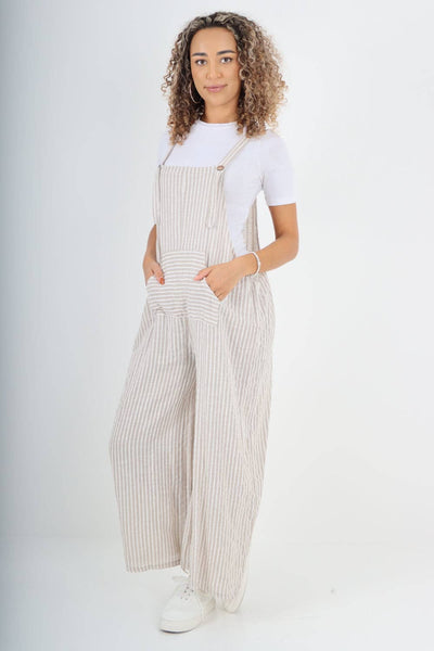 Italian Stripe Cotton Jumpsuit