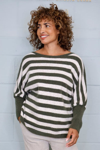 Striped Wide Neck Jumper