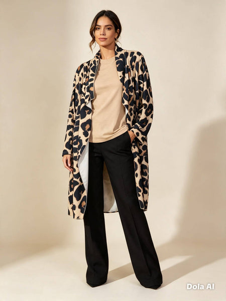 The Jaguar Print Waterfall Coat
