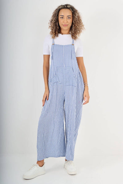 Italian Stripe Cotton Jumpsuit