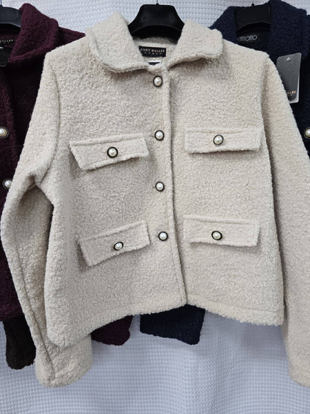 CH Pearl Button Boucle Cotton Wool Jacket