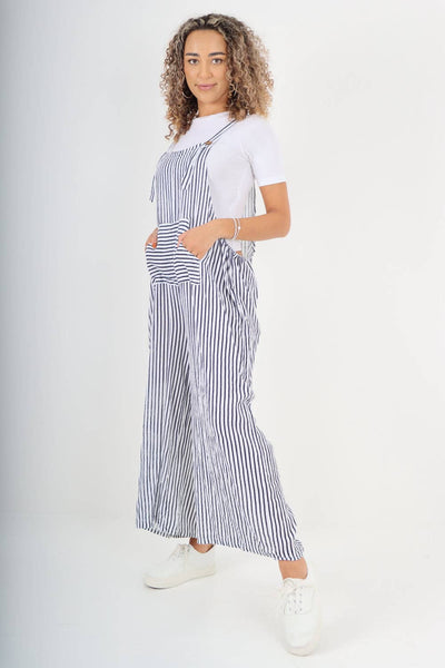 Italian Stripe Cotton Jumpsuit