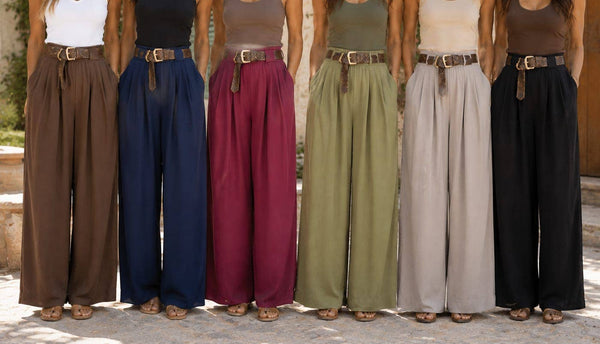 Belted Wide Leg Trousers