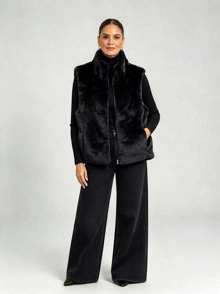 Faux Fur Reversible Waistcoat