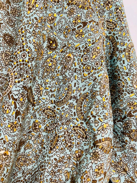 70s Silk Bell Sleeve Wrap Top | Boho Festival Crop Blouse