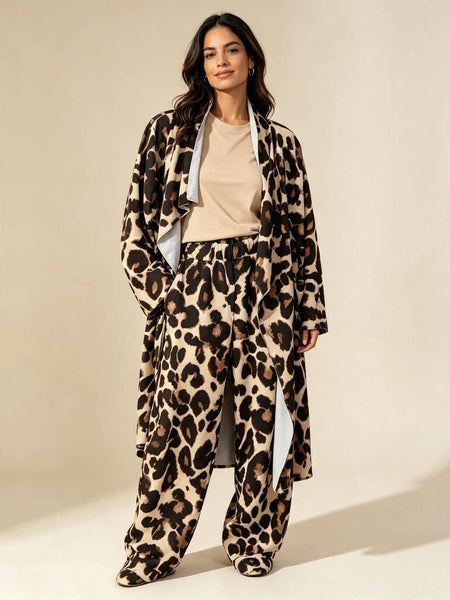 The Jaguar Print Waterfall Coat