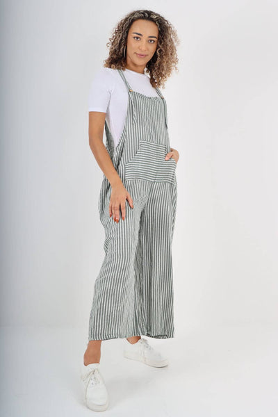 Italian Stripe Cotton Jumpsuit