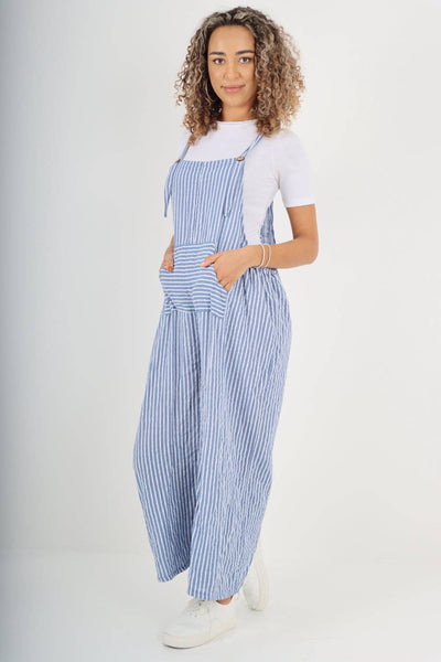 Italian Stripe Cotton Jumpsuit