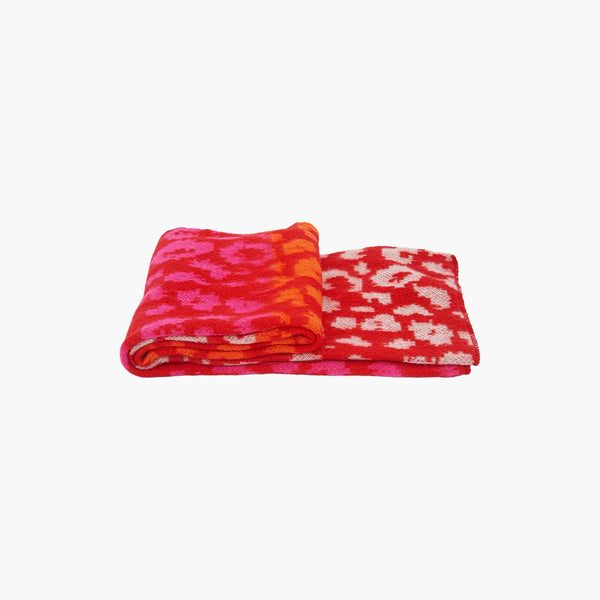 Kyra Red Leopard Heavyweight Scarf