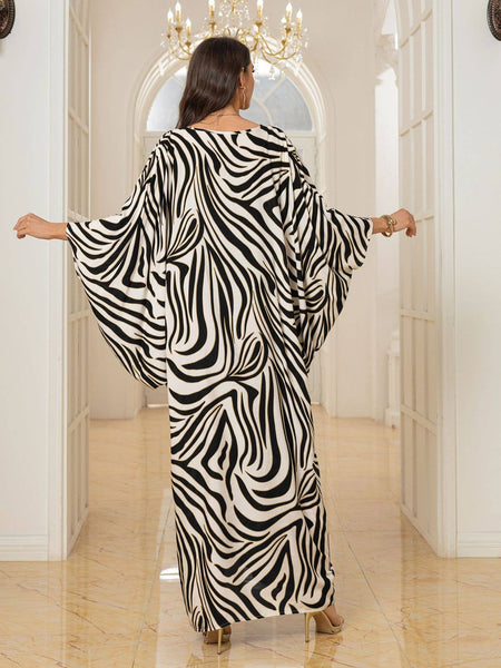 Zebra Print Glam Kaftan