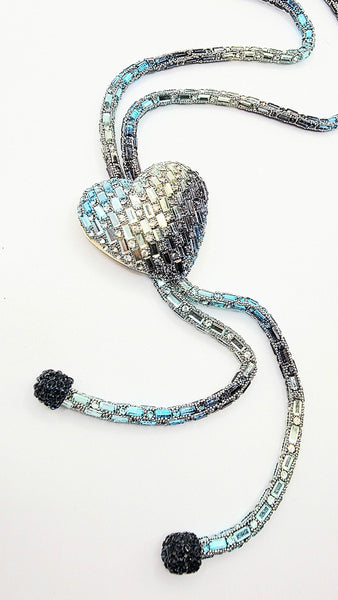 Heart Crystal Long Necklace