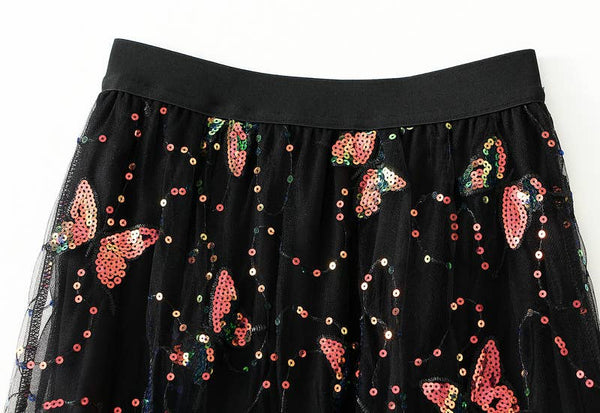 Sparkling Butterfly Dreams Mesh Skirts SK213