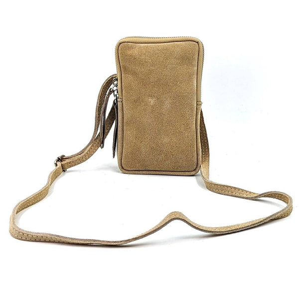 Essential suede cross body phone purse