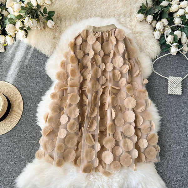 Large circle embellished skirt