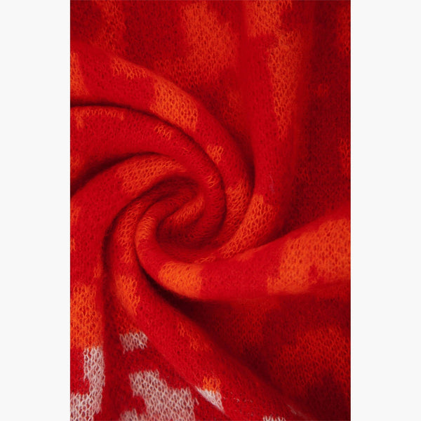 Kyra Red Leopard Heavyweight Scarf