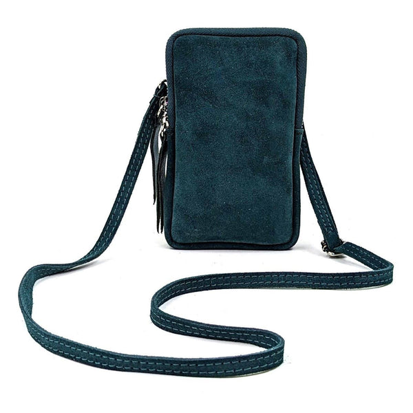 Essential suede cross body phone purse