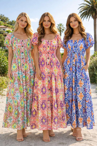 Starburst Bardot Maxi Dress
