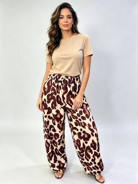 The Jaguar Print Barrel leg trouser