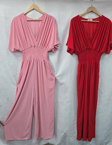 Plain Classy Slinky Wide Leg Jumpsuit