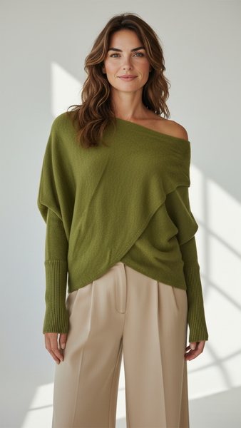 Cozy Deluxe Cashmere Crossover Knit