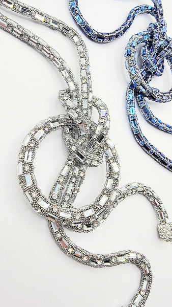 Knot Crystal Long Necklace