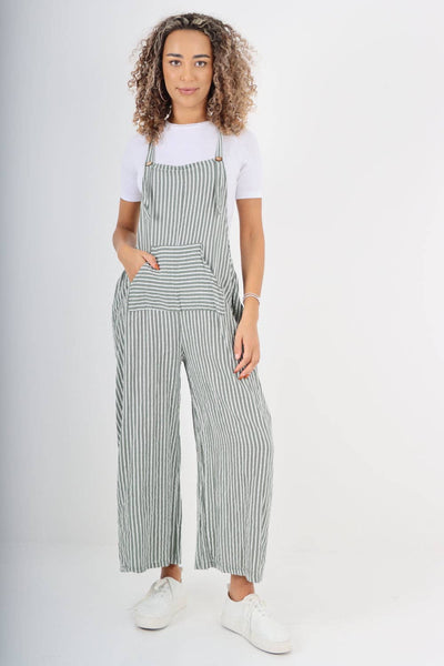 Italian Stripe Cotton Jumpsuit