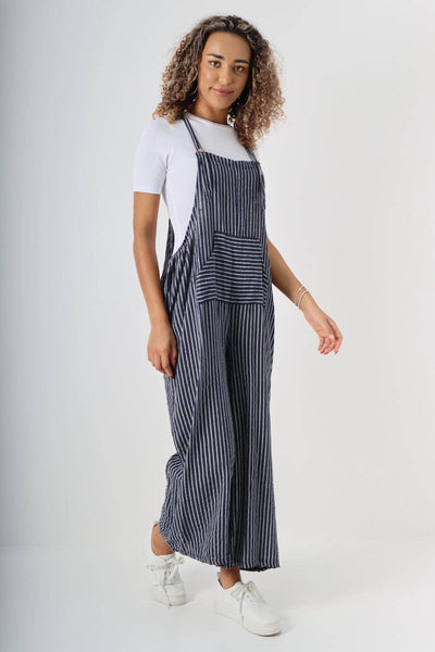 Italian Stripe Cotton Jumpsuit