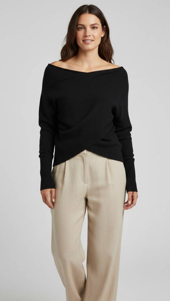 Cozy Deluxe Cashmere Crossover Knit