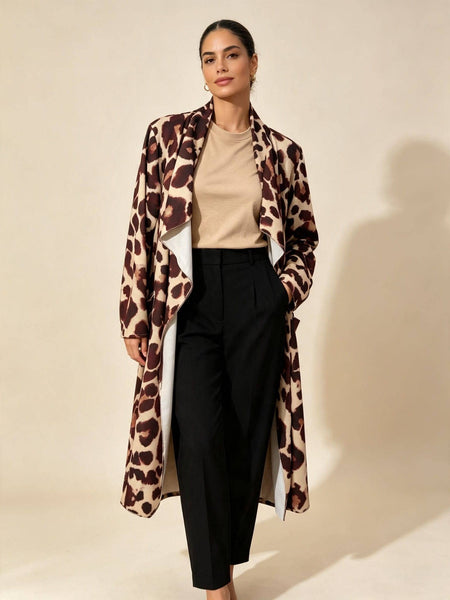 The Jaguar Print Waterfall Coat