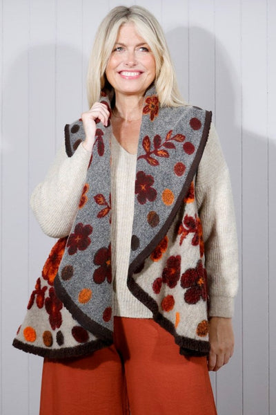 Embossed Wrap Around Gilet