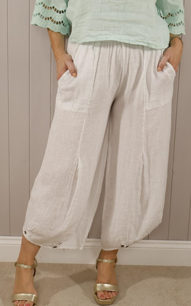 Goose Island Linen Button Trouser