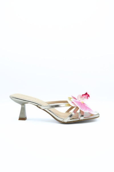 Floral Strap High Heels