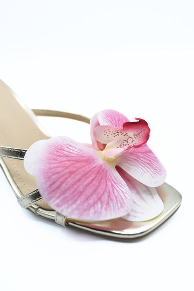 Floral Strap High Heels