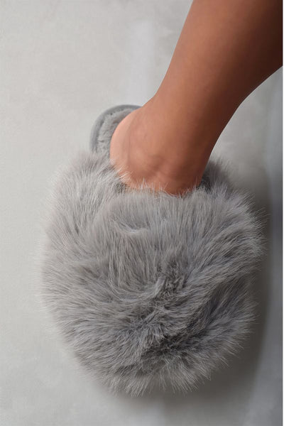 Fluffy Faux Fur Winter slide ons