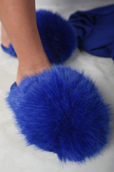 Fluffy Faux Fur Winter slide ons