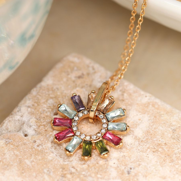 Multi crystal necklace