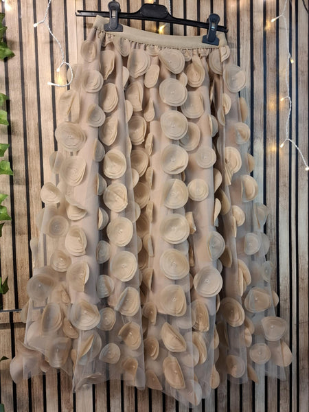 Circle embellished skirt