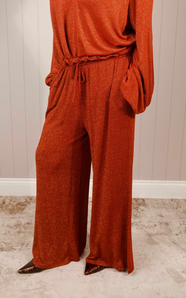 Lurex Elasticated waist trouser