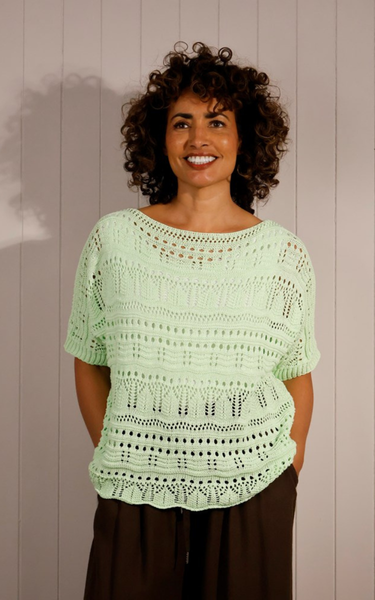 Fine Knit Short Sleeved Jumper
