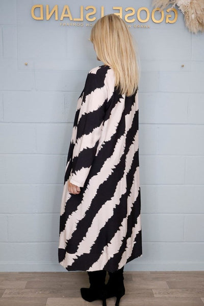 Brush Stroke Print Dress