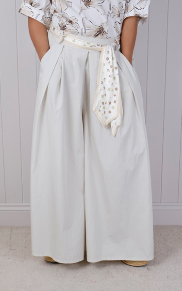 Cotton Flared Trousers