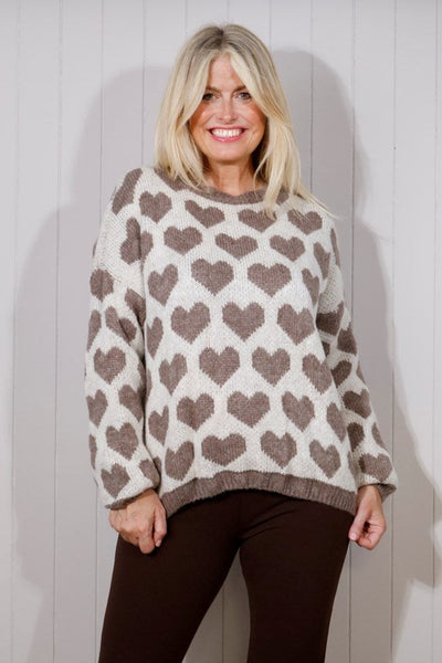 Heart Print Knit
