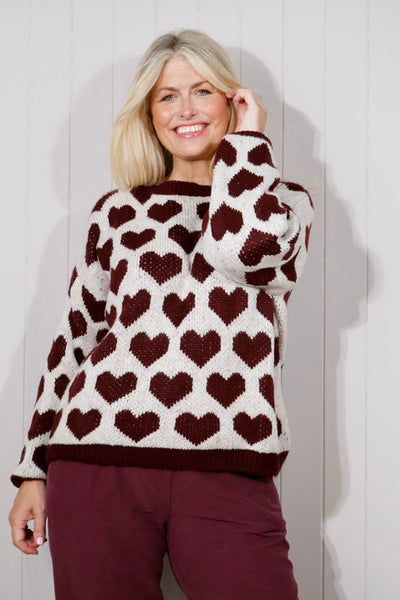 Heart Print Knit