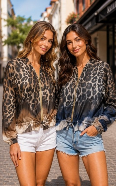 Leopard Lightweight Bomber Jacket