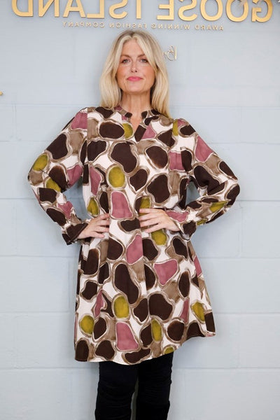 Abstract Pebble Print Tunic