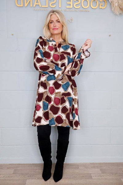 Abstract Pebble Print Tunic