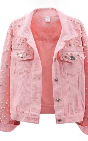 Pearlies & Crystals Embellished Denim Jacket