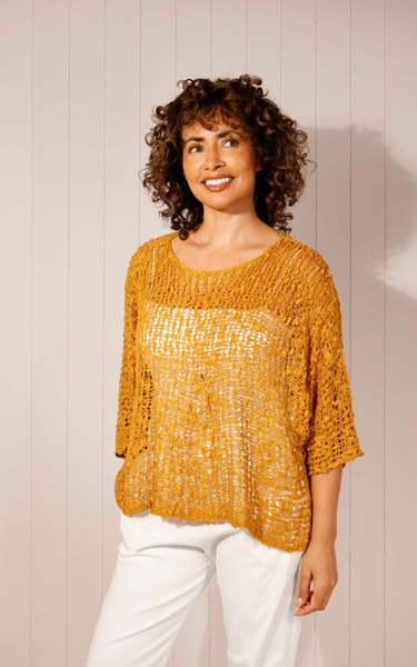 Popcorn Knit Poncho Top